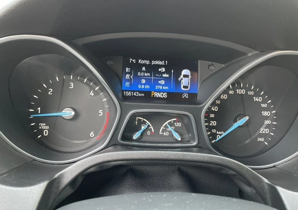 Ford Focus cena 39900 przebieg: 157000, rok produkcji 2016 z Gdańsk małe 154